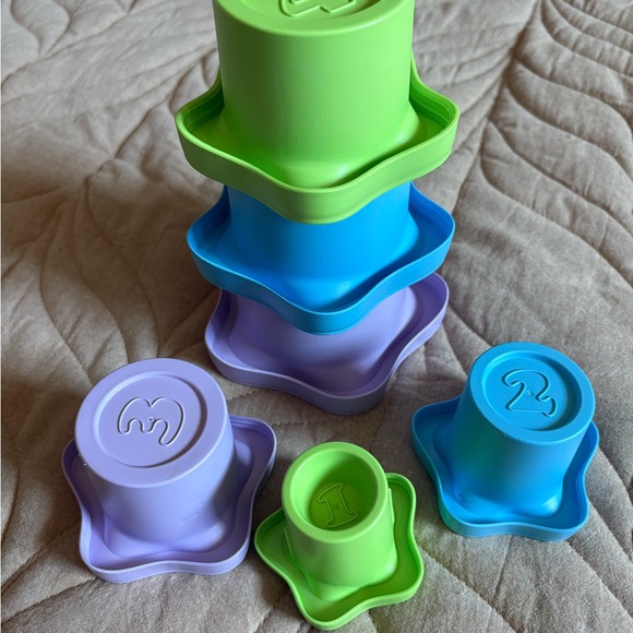 Green Toys Colorful Stacking Cups for Kids - Picture 1 of 4
